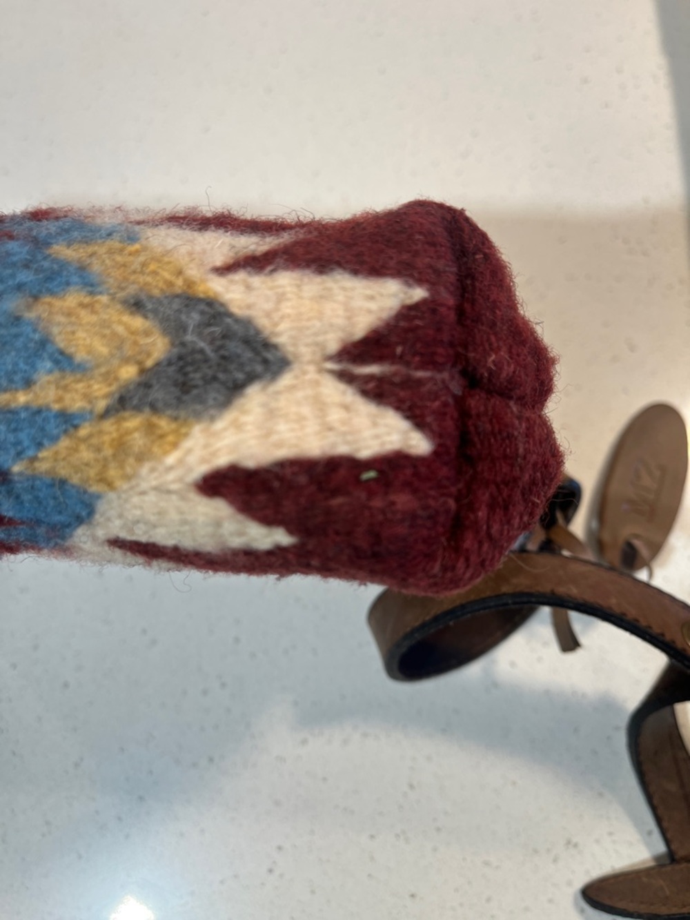 MZ Made Handwoven Zapotec Wool Crossbody Bag - Aztec Pattern - Picture 8 of 16